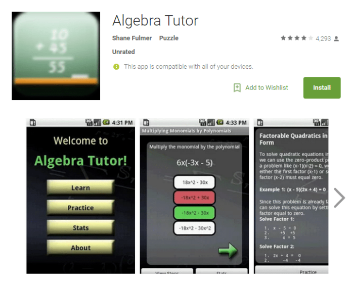 algebra problem solving app