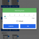 Adjustment of matching level