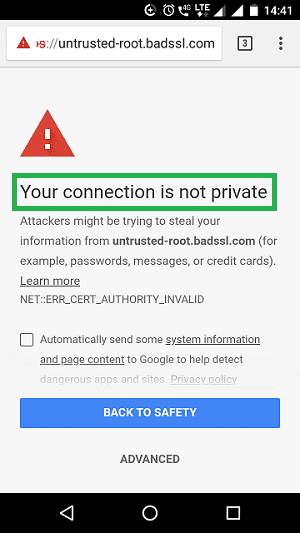 SSL Android Error