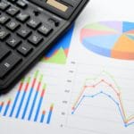 Data chart with calculator