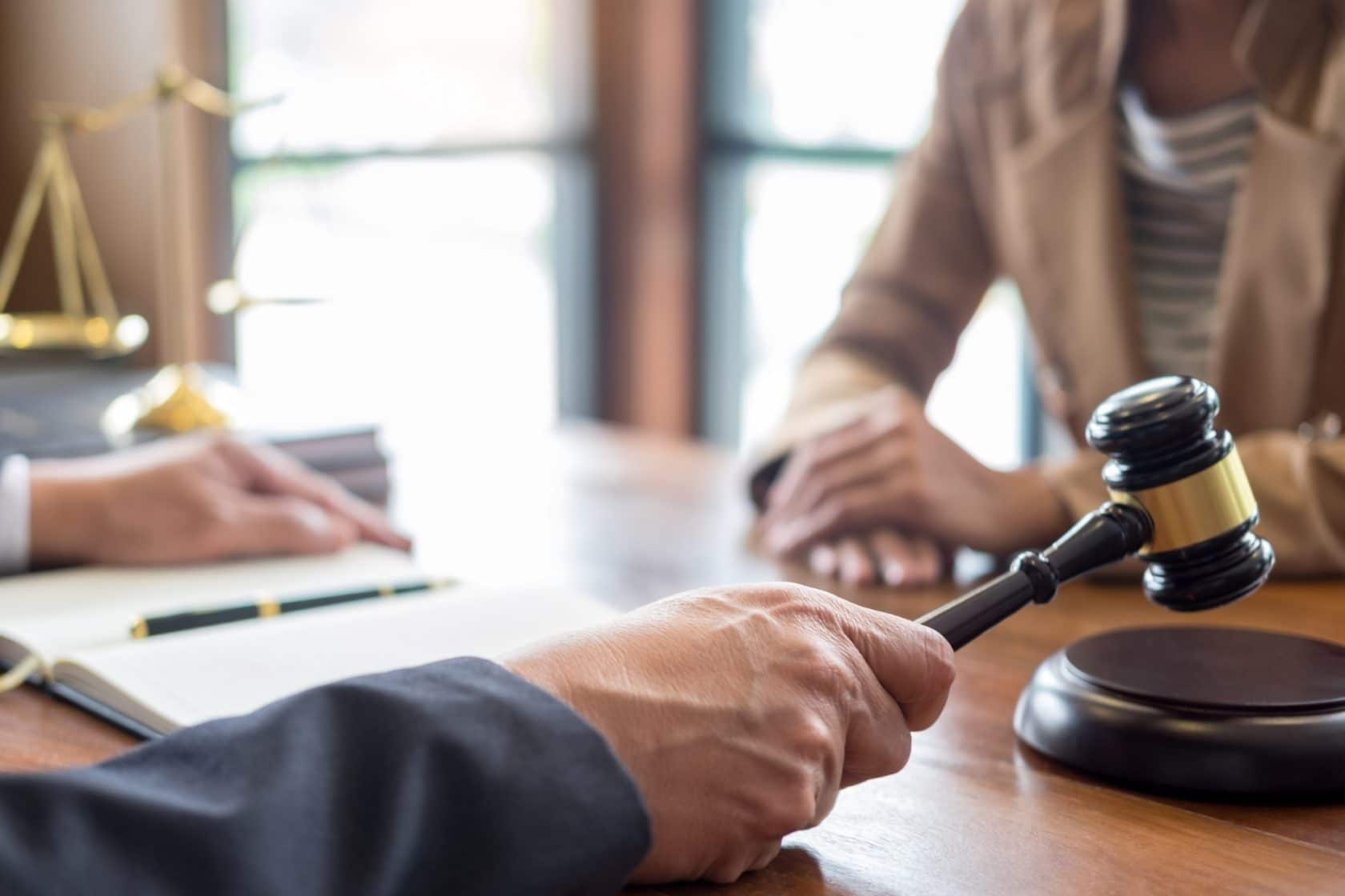 lawyer in office