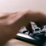 Typing on keyboard