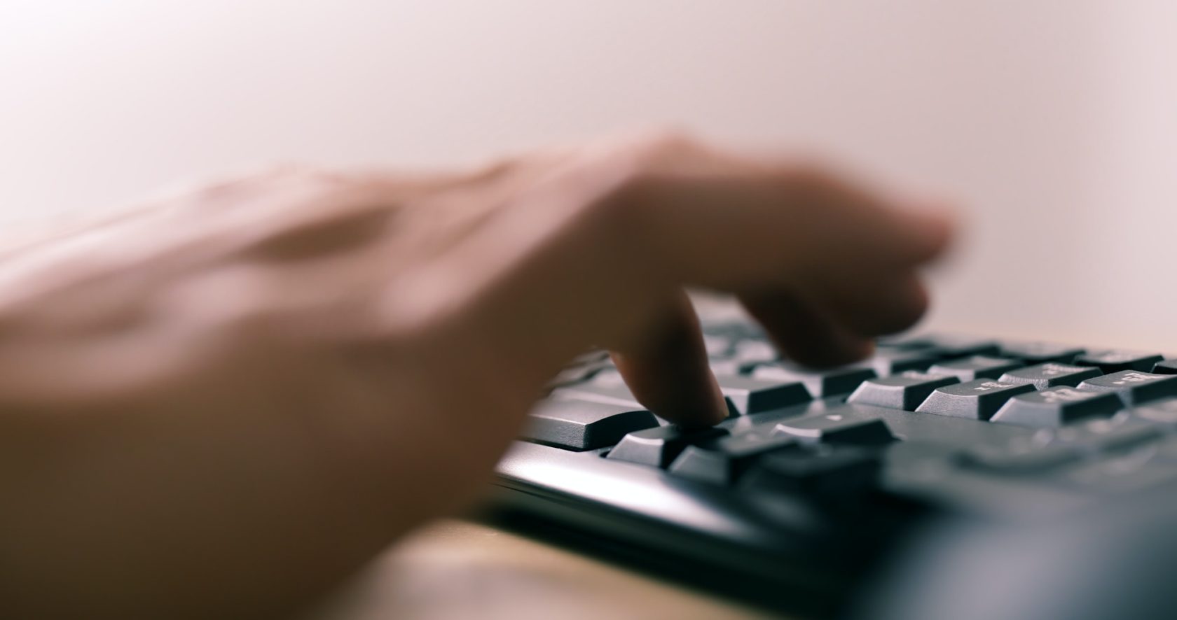 Typing on keyboard