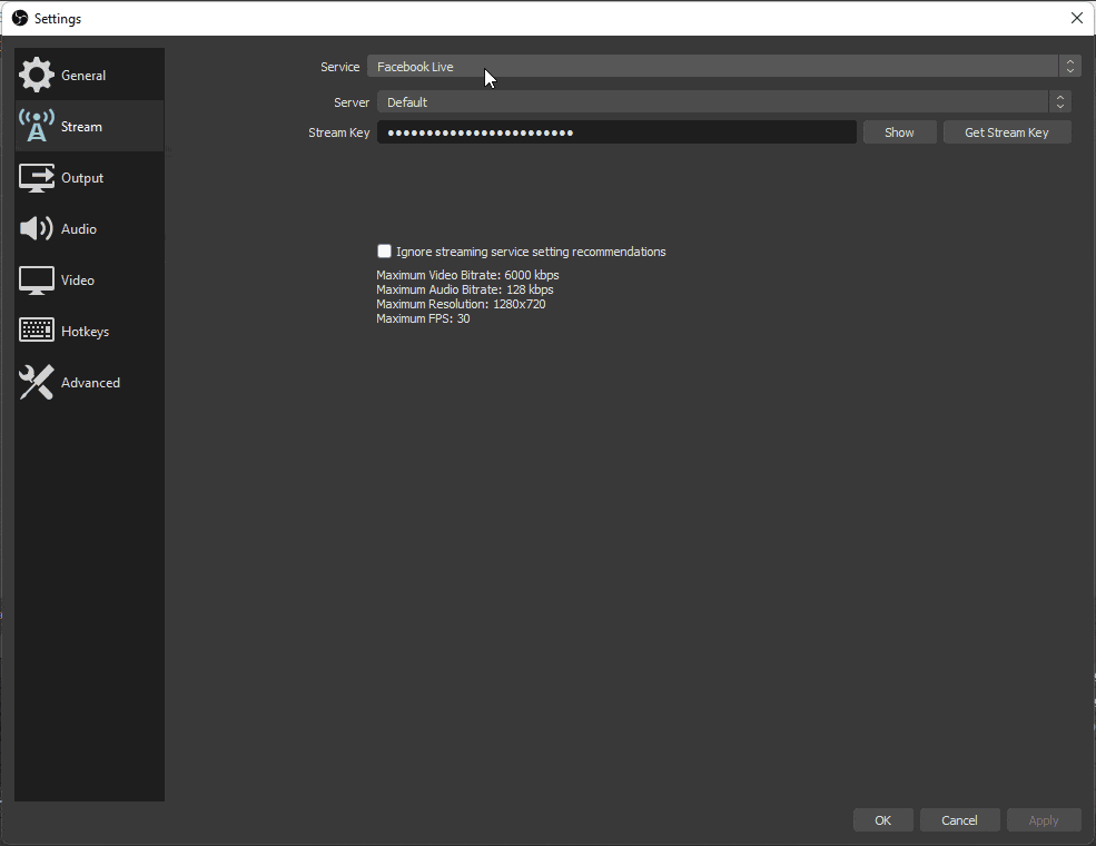 obs for live streaming on youtube - step 3