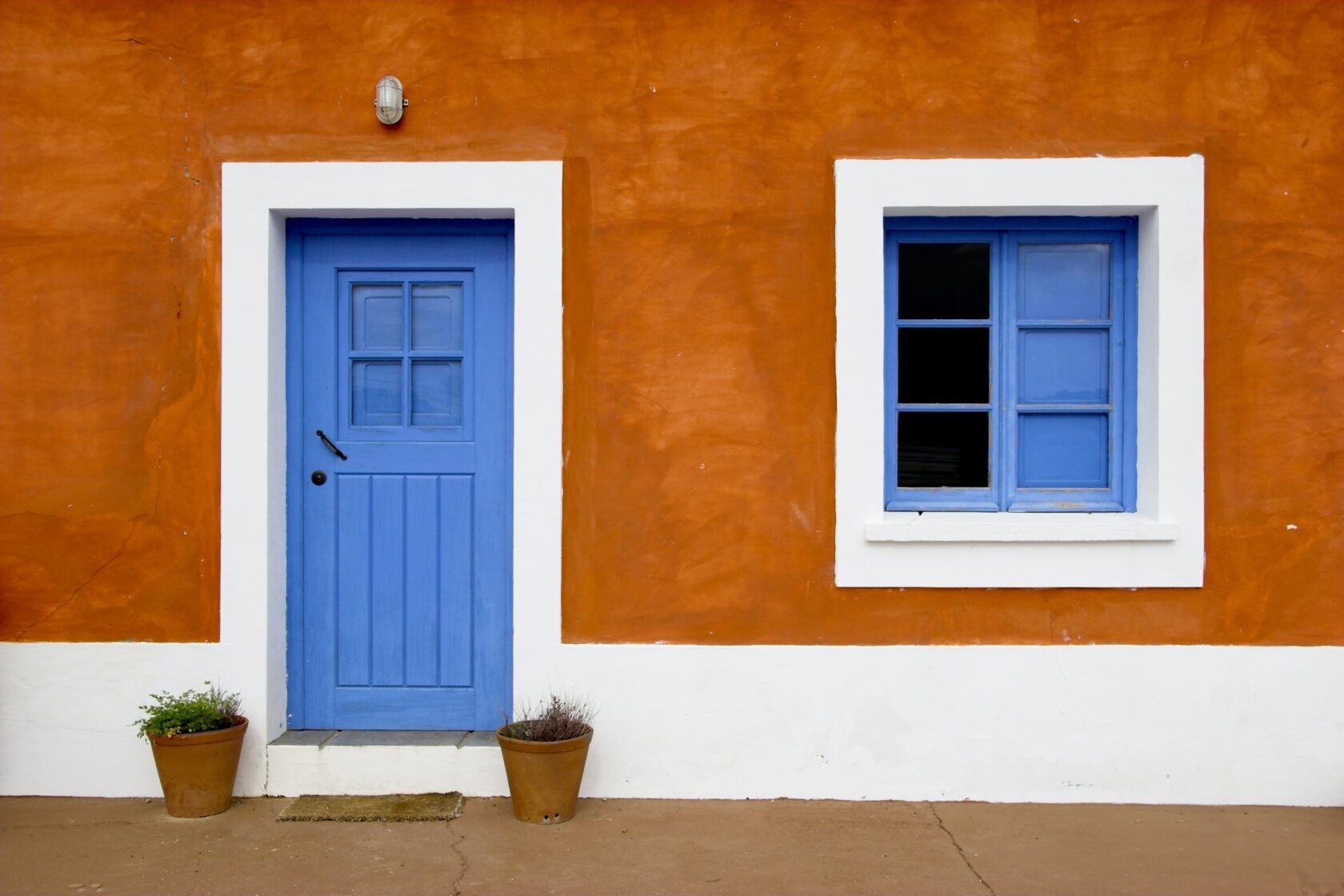 Blue window and door