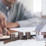 Property investment and mortgage financial concept.