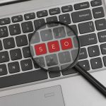 Buttons with the word seo on a keyboard.