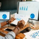 Man working with analytics at the office