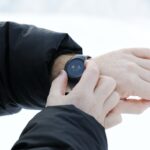 man using smart watch