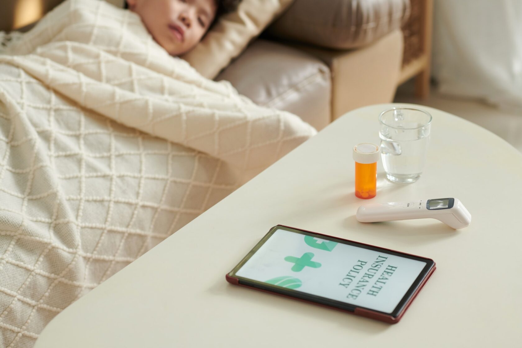 Tablet with Health Insurance App