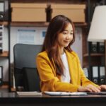 Cute Asian korean business woman as MBA Fresh Graduate No Experience jobs and career opportunities