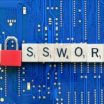 Cyber security, secure password concept background
