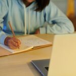 School Student Writing Essay