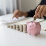 Financial planning and accounting. Saving money for future plan and retirement fund concept.
