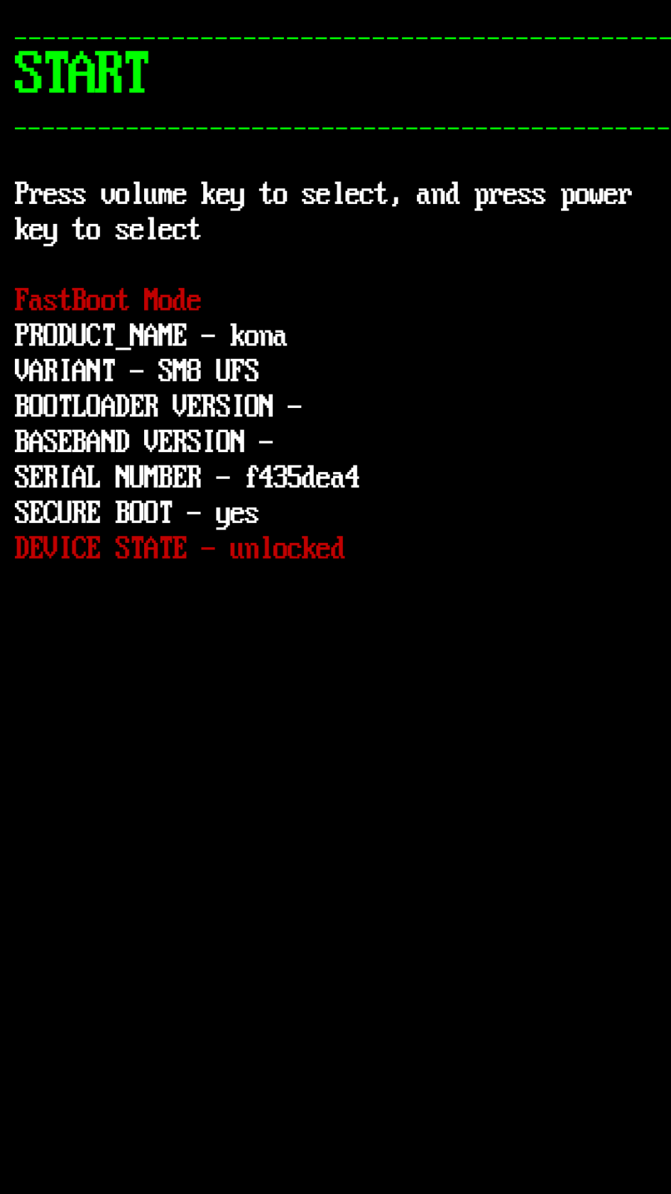 Android phone showing Fastboot Mode screen during bootloader unlock